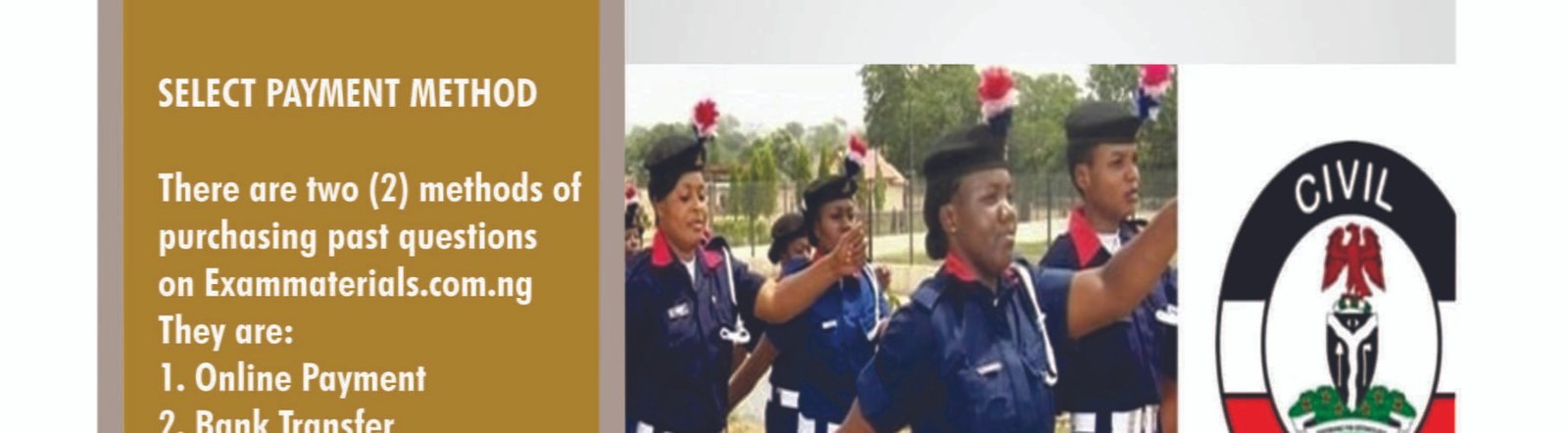 NSCDC Recruitment Exam Past Questions And Answers