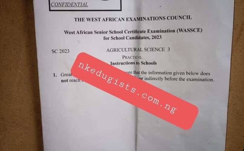 2023 WAEC AGRIC PRACTICAL ANSWERS
